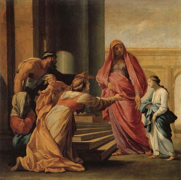 Eustache Le Sueur The Prsent of the Virgin in the Temple oil painting picture